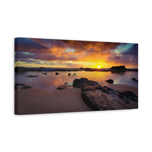 Stretched Canvas, Keawaula Sunset